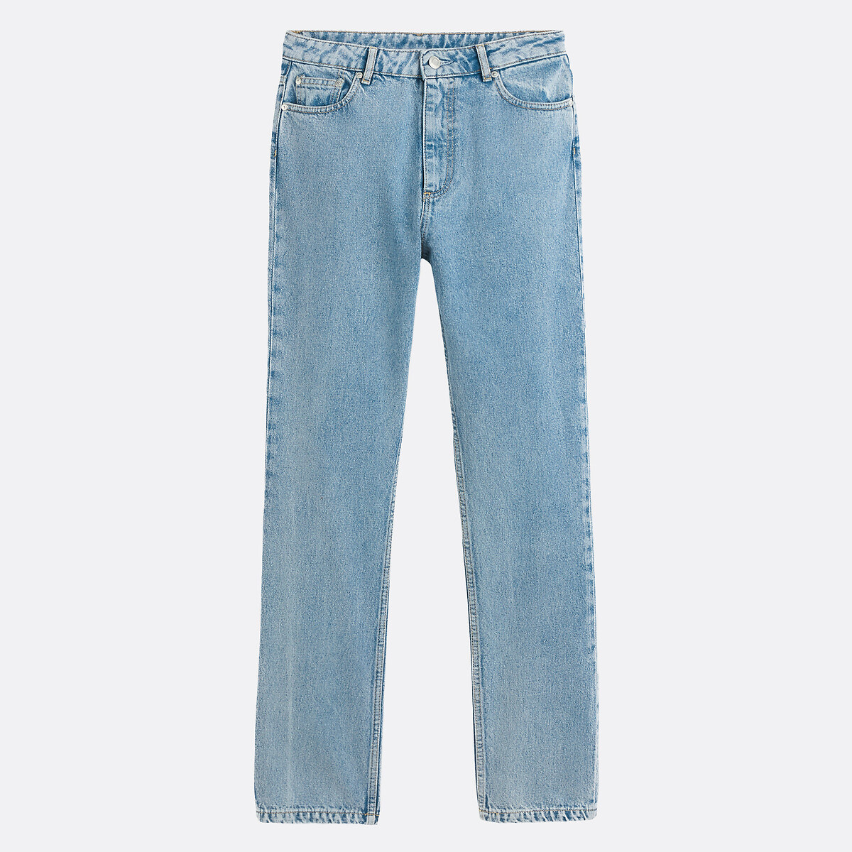 Jeans dritti, vita alta blu double stone, LA REDOUTE COLLECTIONS