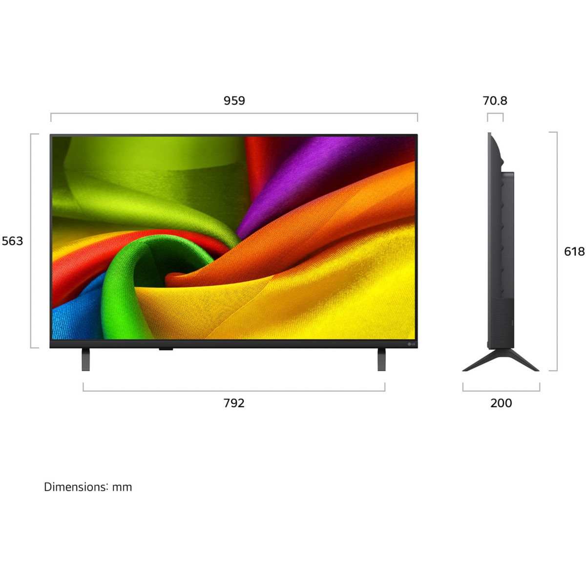 TV LED 43NU850B6 (2026) 43" (108 cm) 4K Ultra HD - Smart TV noir, LG