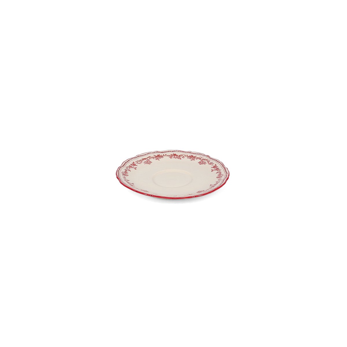 Lot de 4 soucoupes CYRIL rouge, SP COLLECTION