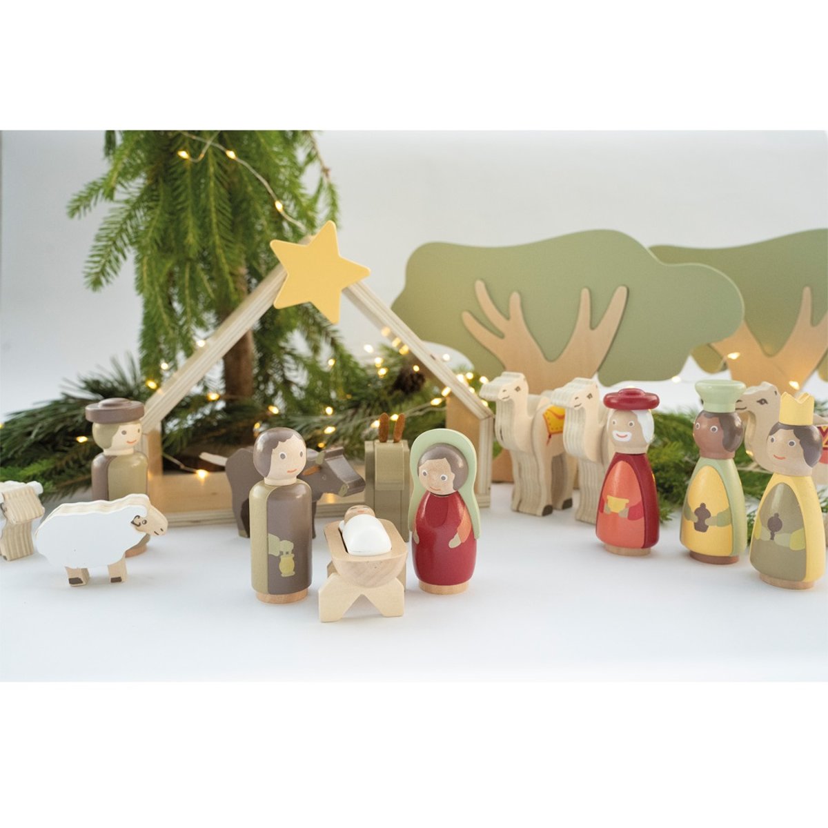 Set de jeu Crèche de Noël beige, SMALL FOOT COMPANY