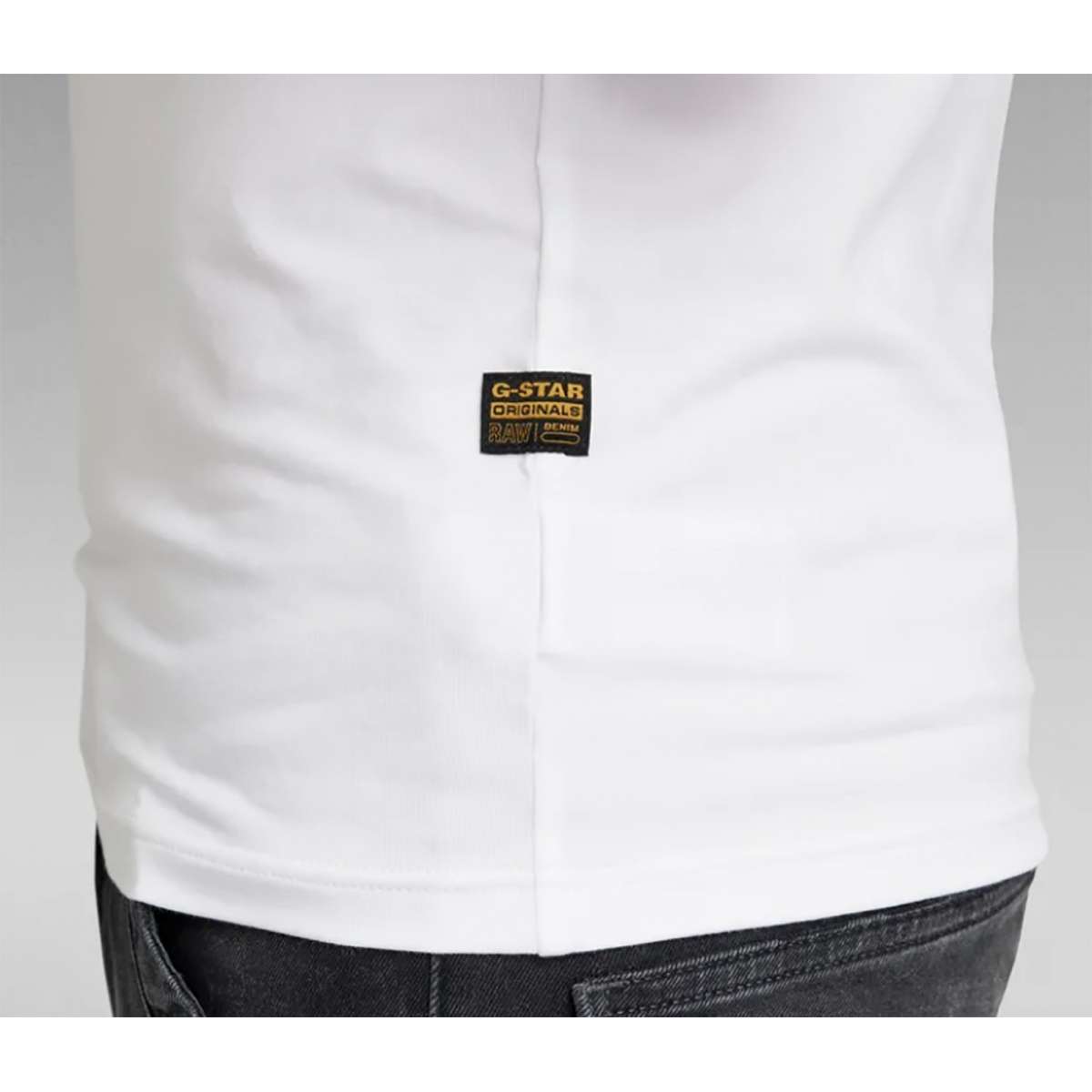 T-shirt coton biologique col rond blanc, G-Star RAW