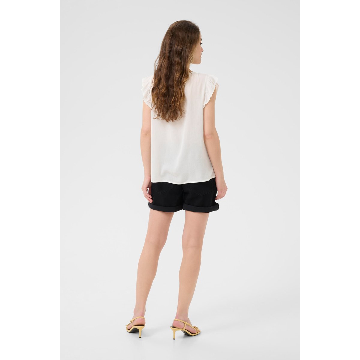 Blouse à manches courtes blanc chalk, KAFFE