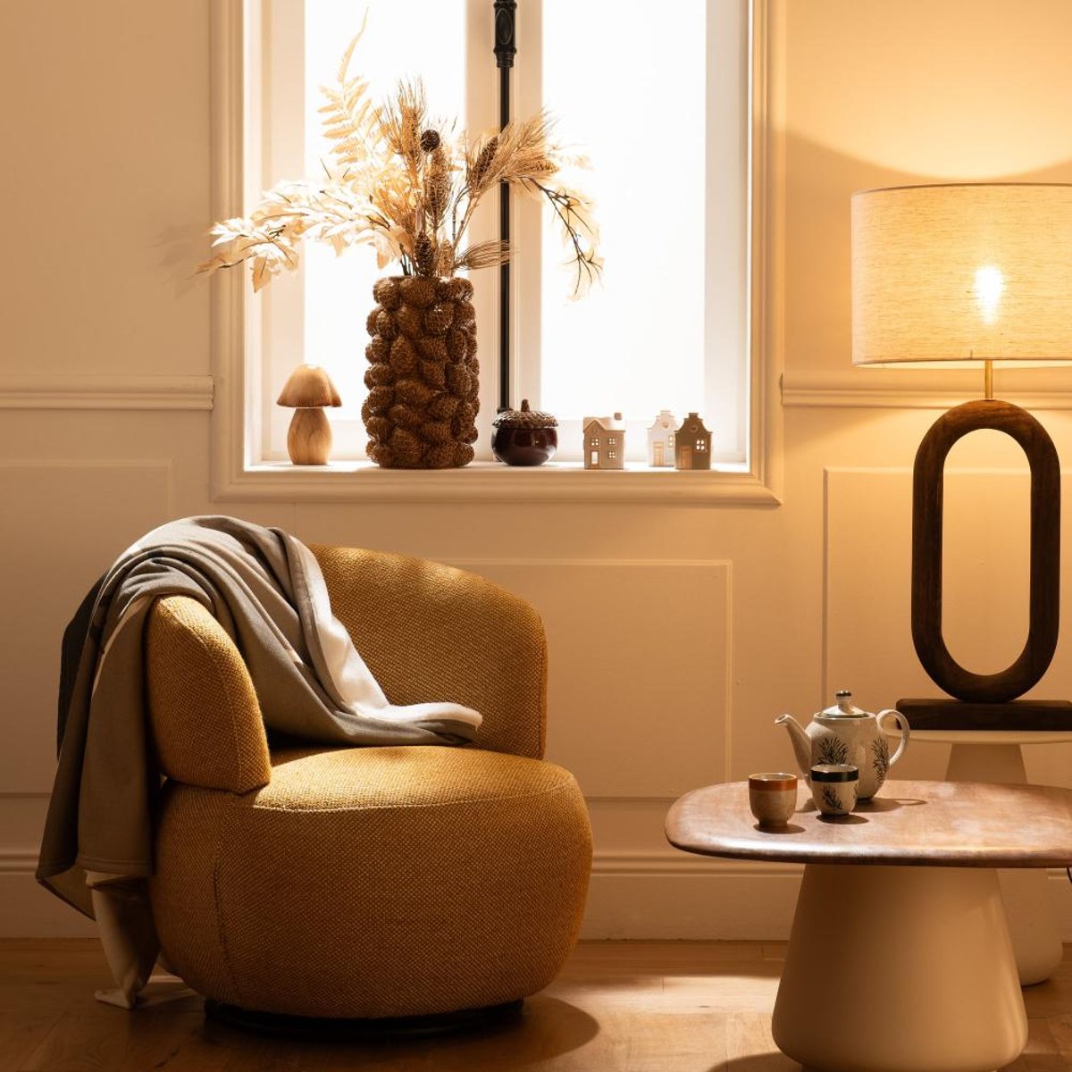 Fauteuil en tissu   Brice jaune, AMADEUS