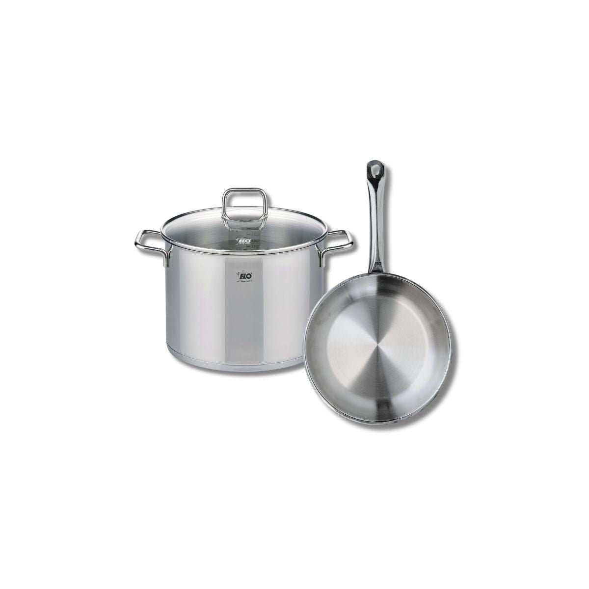 Batterie de cuisine 1 poêle 24cm + 1 faitout 26cm PROFI CITRIN gris, ELO