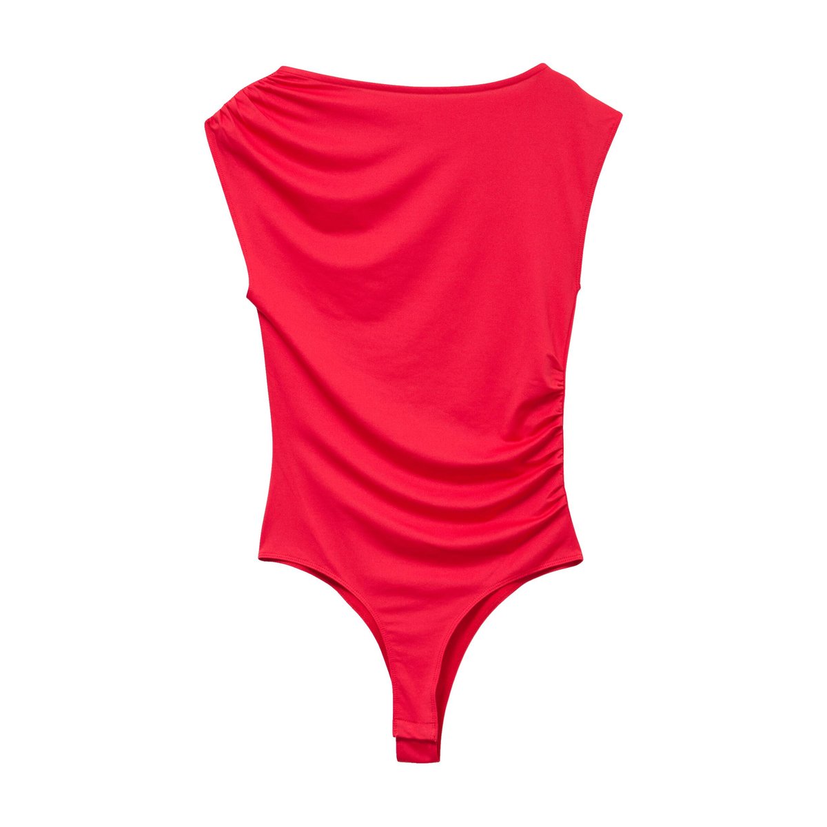 Body ajusté décolleté sans manches rouge, CACHE CACHE