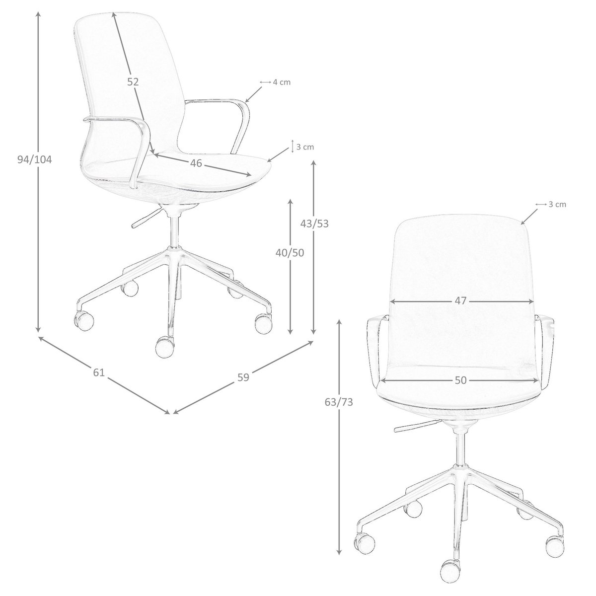 Fauteuil de bureau pivotant en similicuir marron | noir, ANGEL CERDA
