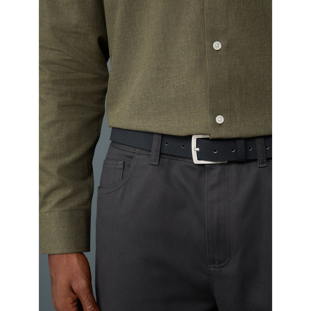 Pantalon chino en lyocell et noir, NEXT