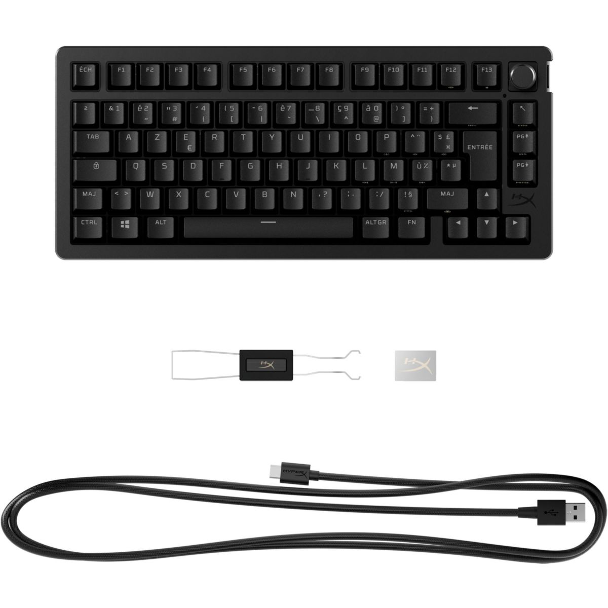 Clavier gamer sans fil Alloy Rise Wireless 75 couleur unique, HYPER