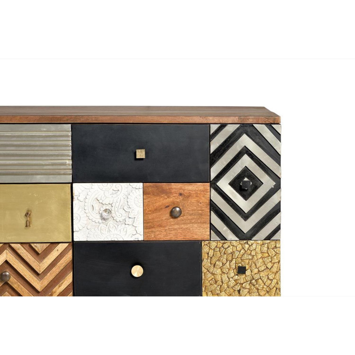 Buffet 4 tiroirs - OLYMPE marron, DECORATION D’AUTREFOIS