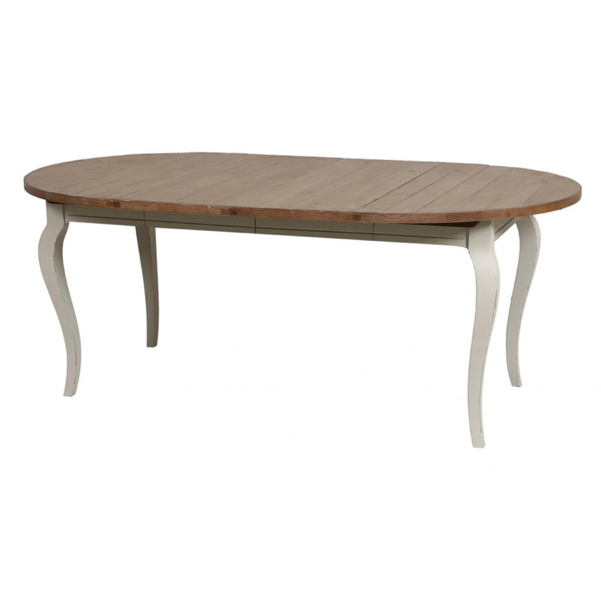 Table ronde extensible - PROVENCE blanc, INTERIOR'S