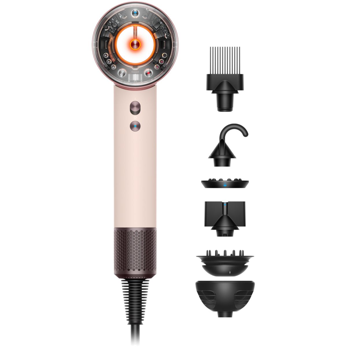 Sèche cheveux Supersonic Nural cheveux bouclés à frisés Rose Céramique rose, DYSON