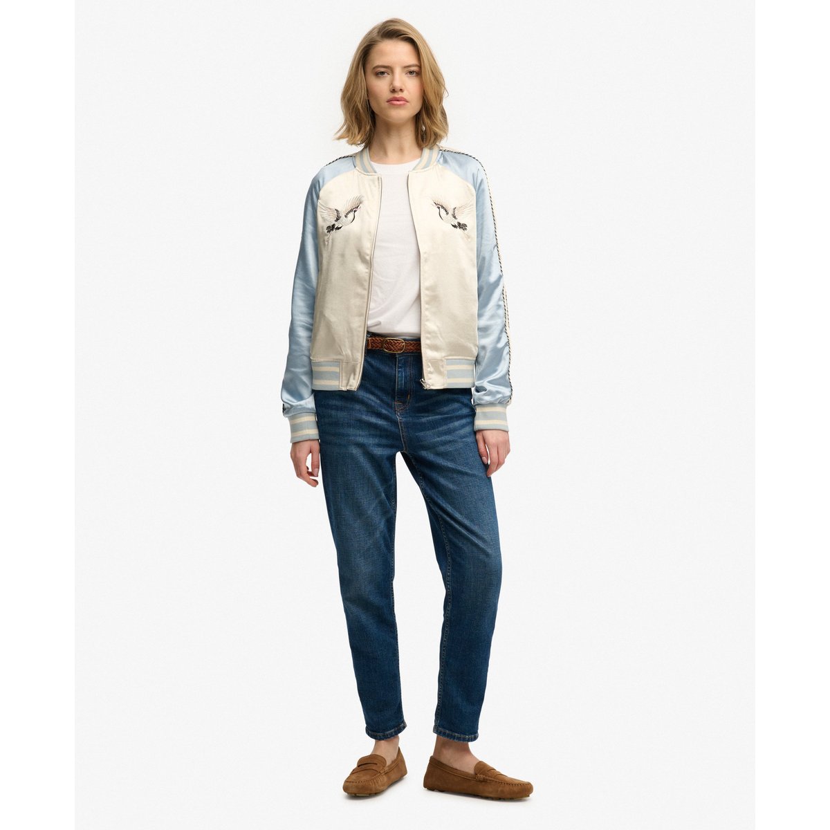 Bomber Suikajan avec Broderie bleu brouillard, SUPERDRY