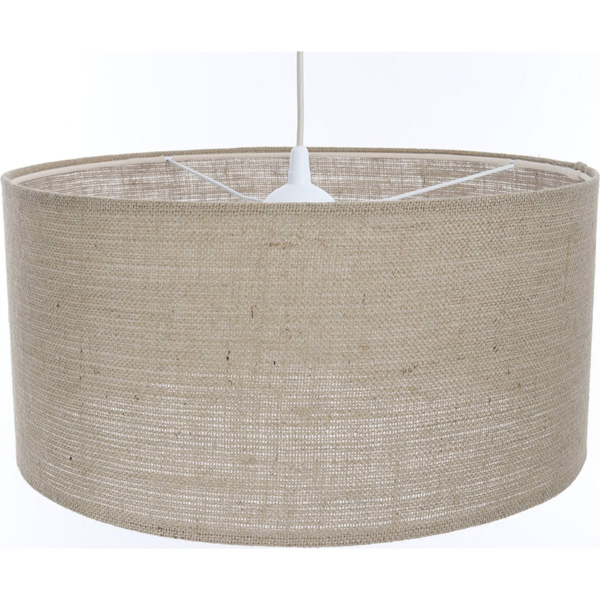 Suspension ronde en corde style boho Elegant beige chanvre naturel et transparent, BPS KONCEPT