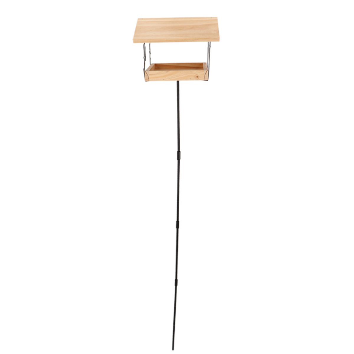 Mangeoire sur pied en bois 131cm motif oiseaux couleur unique, ESSCHERT DESIGN