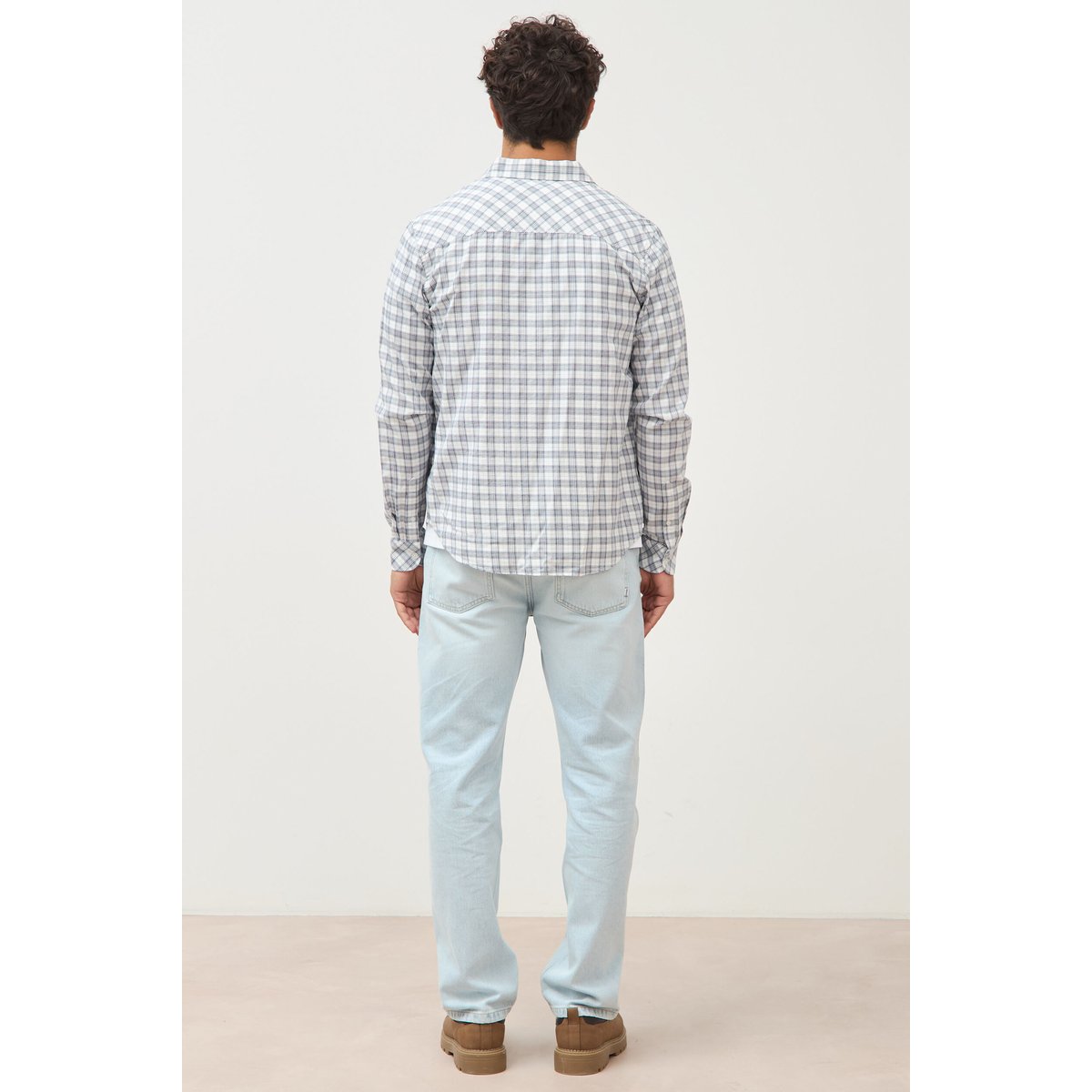 Chemise manches longues bleu foncé, BONOBO