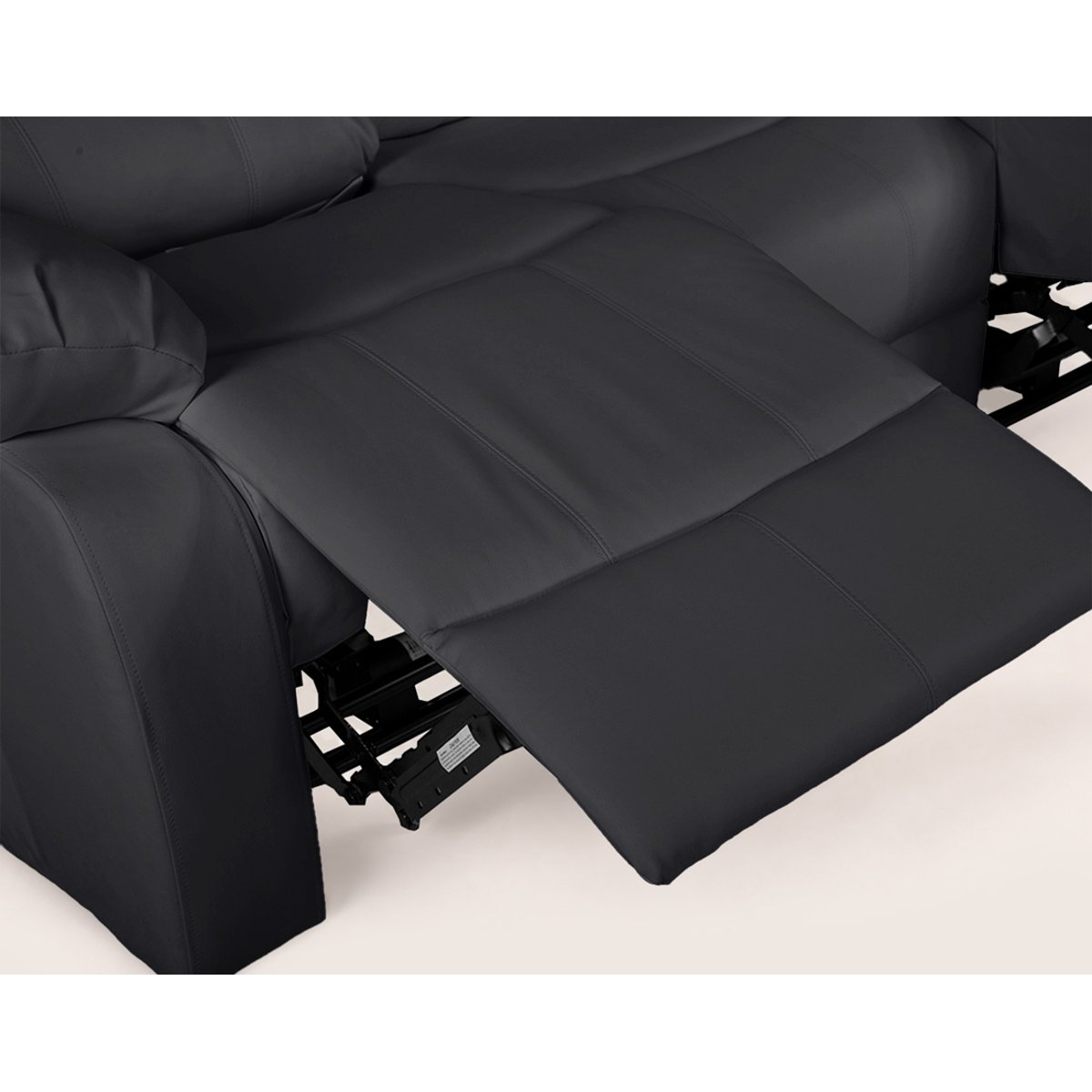 Canapé relax électrique en simili 3 places, ARMAND noir, BEST MOBILIER