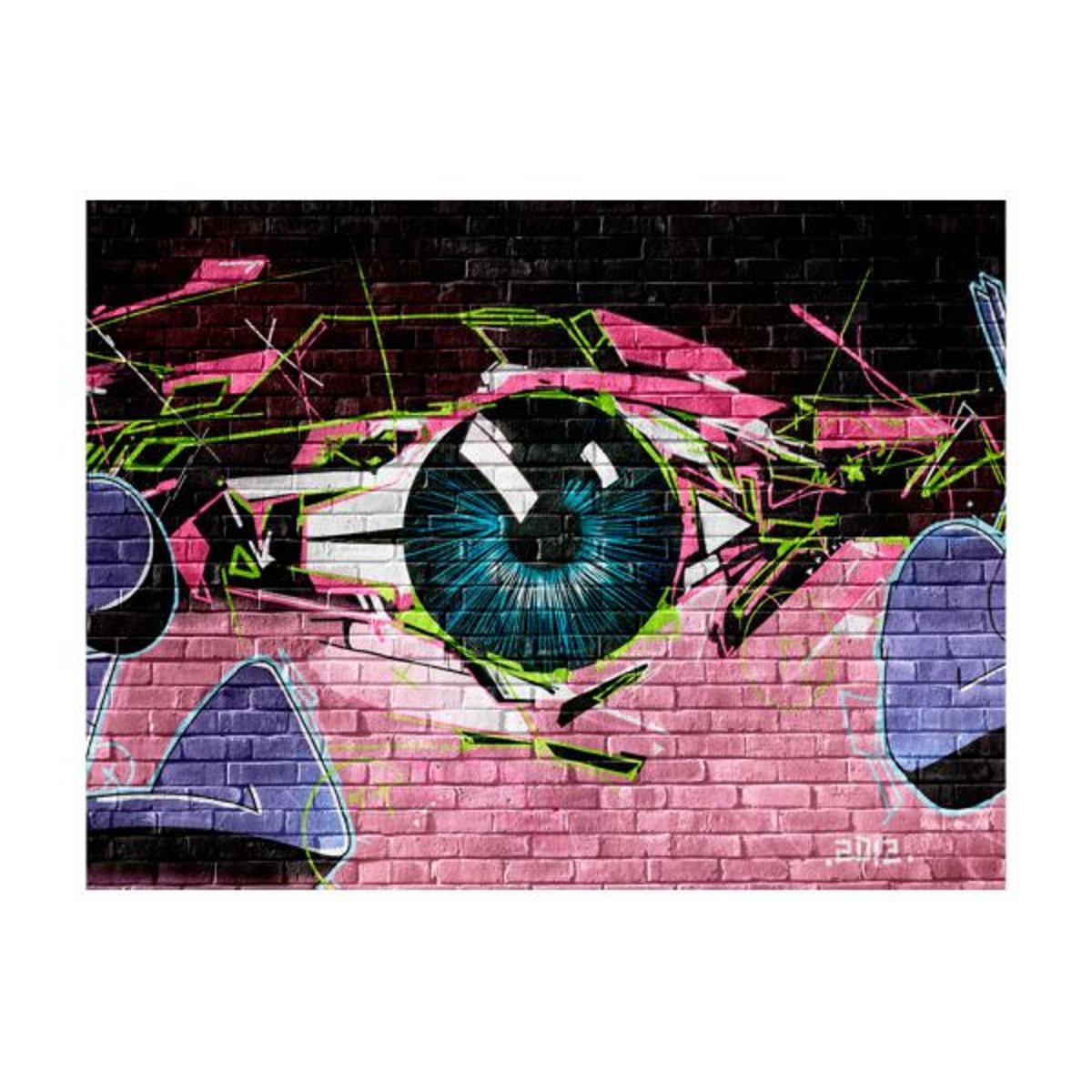 Papier peint intissé panoramique Street art oeil (graffiti) violet, EDEN