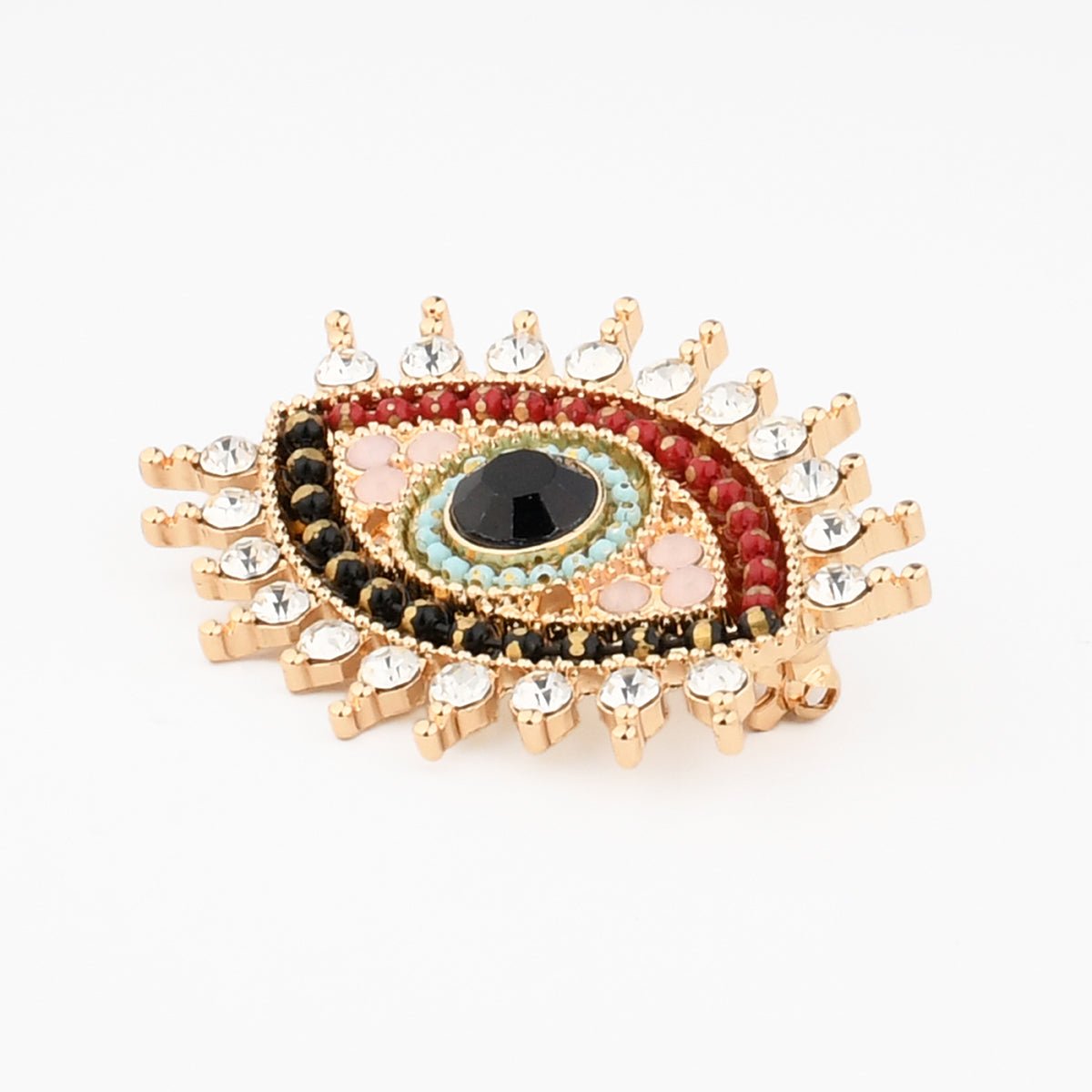 Broche œil multicolore doré, BALABOOSTE