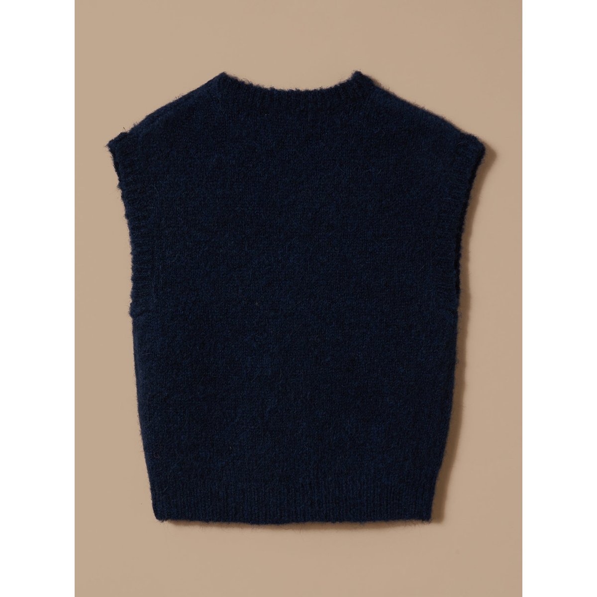 Pull sans manches laine et alpaga marine, CYRILLUS