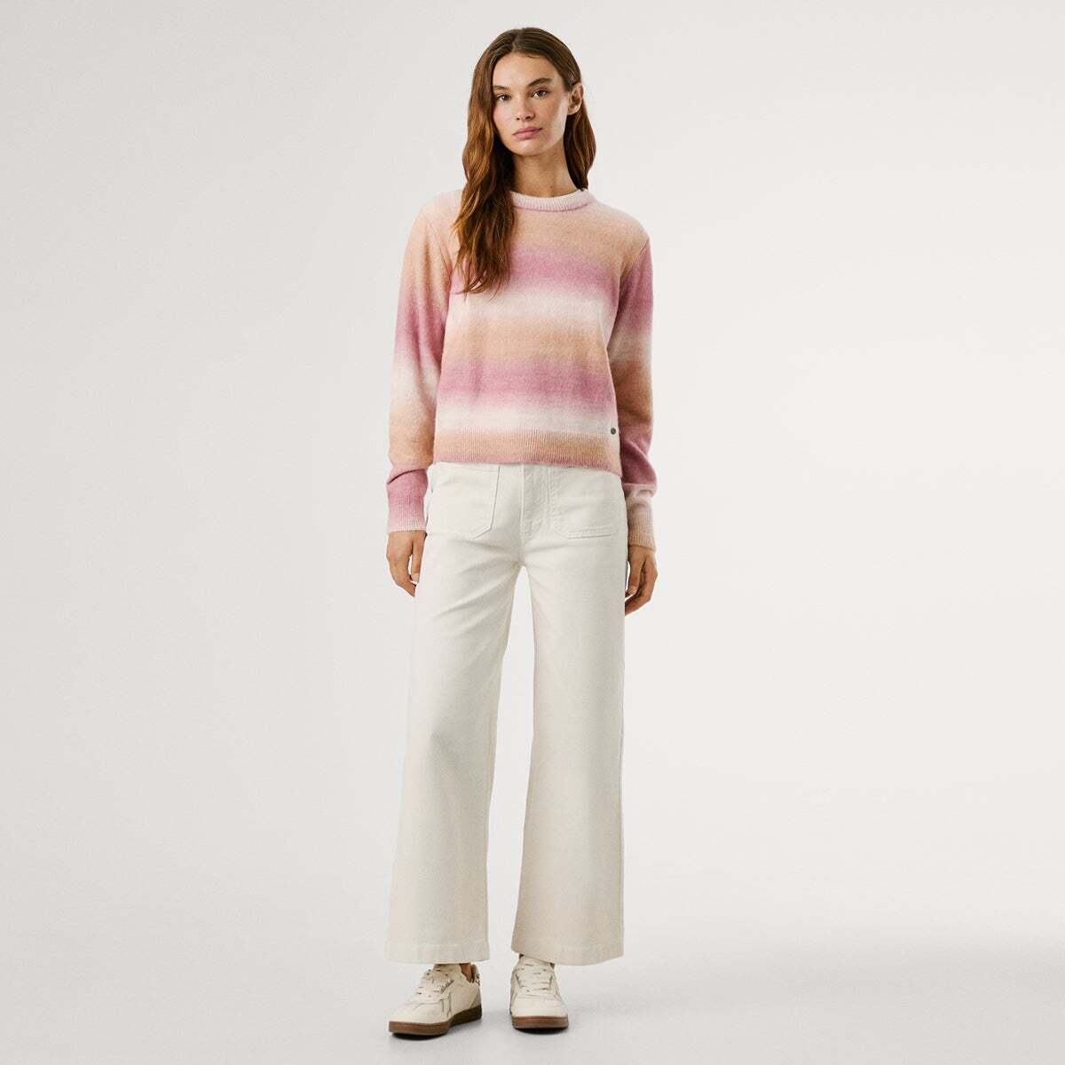Pull En Maille Effet Dégradé rose ardoise, PEPE JEANS