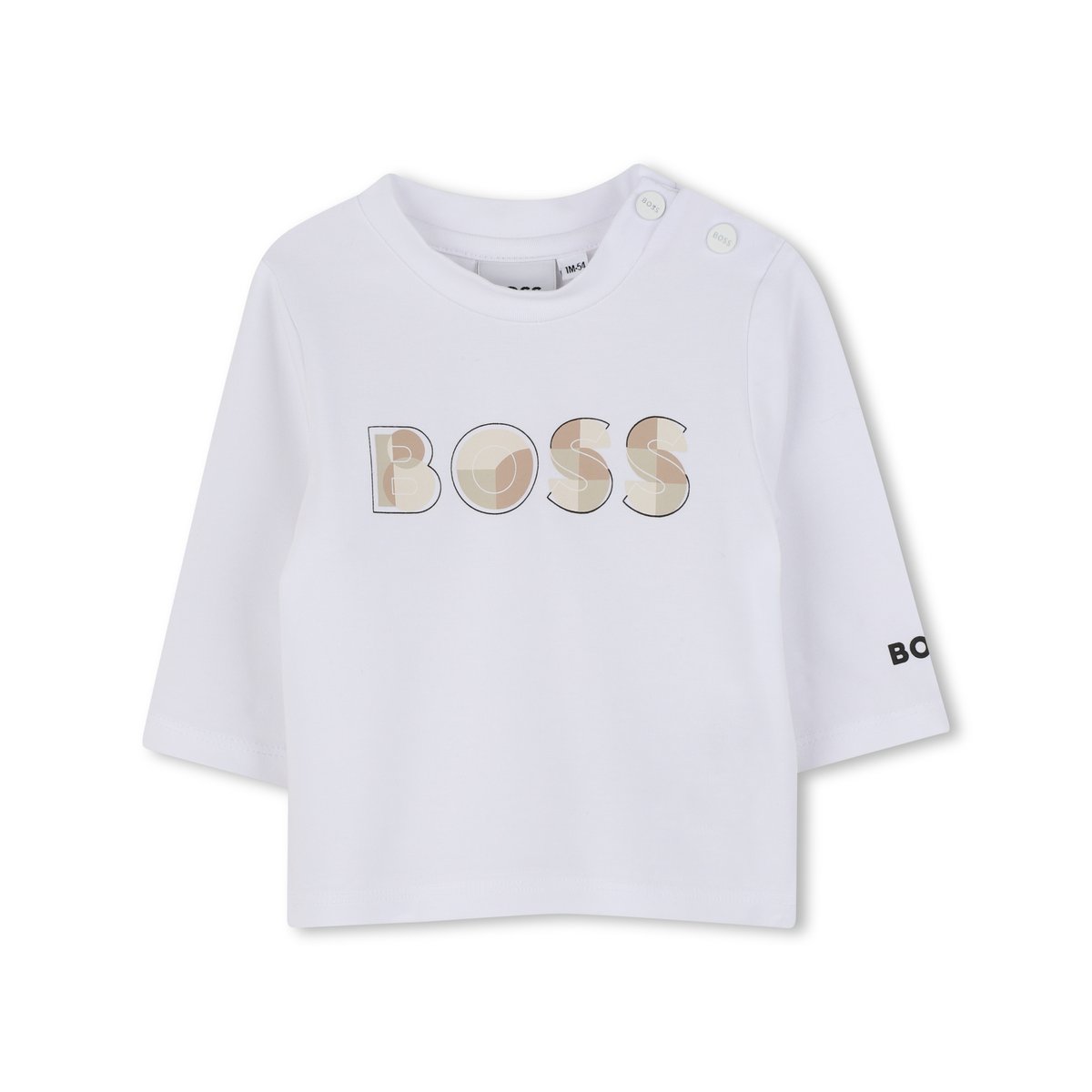 T-shirts à manches longues blanc, BOSS KIDSWEAR