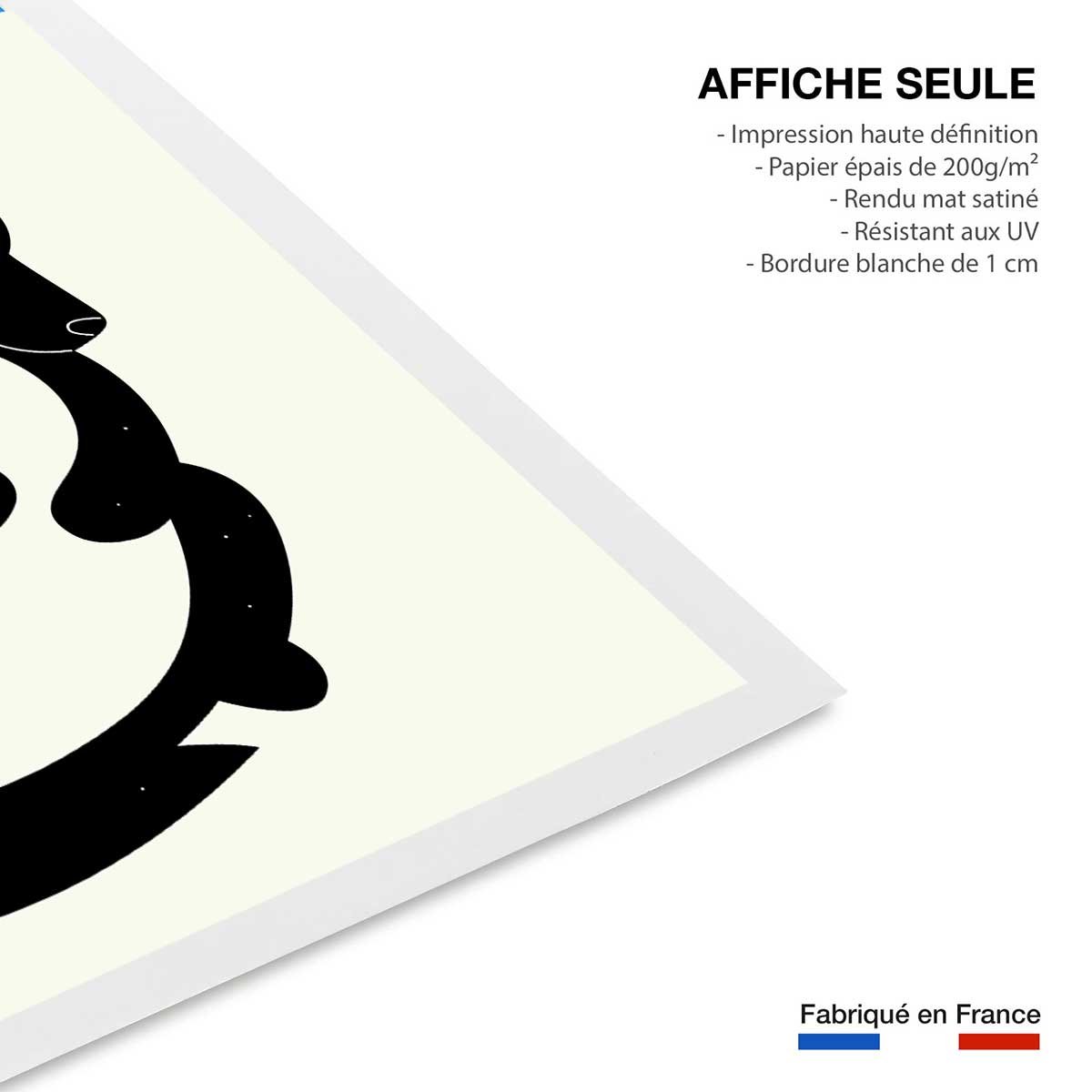 Affiche enfant hugs cats affiche seule, HEXOA