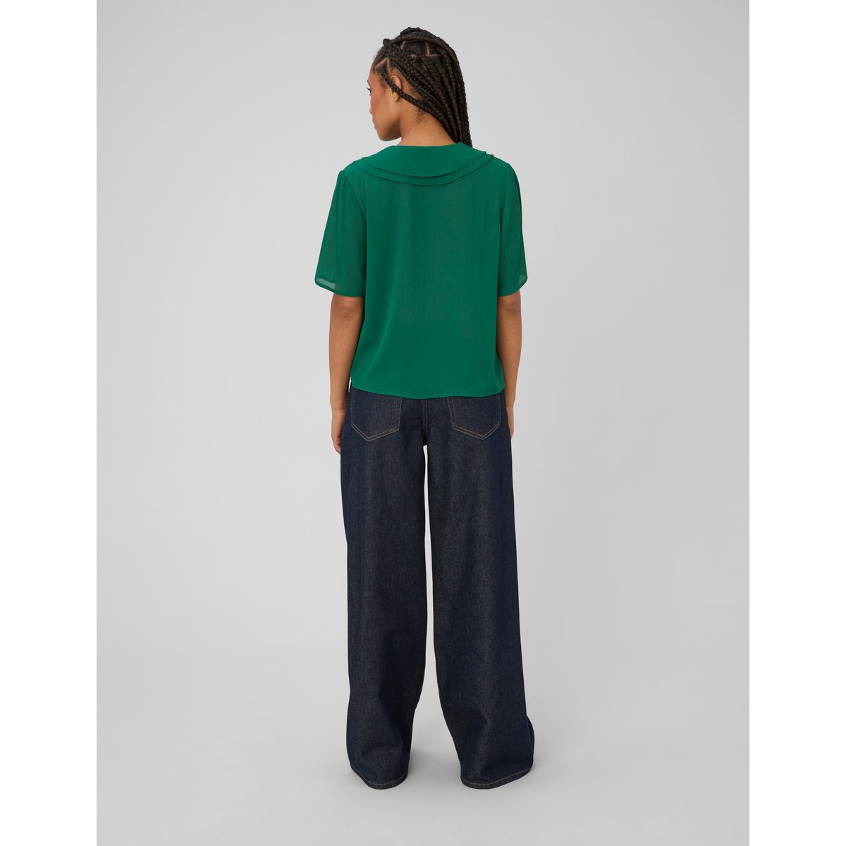 Blouse unie menthe, BZB