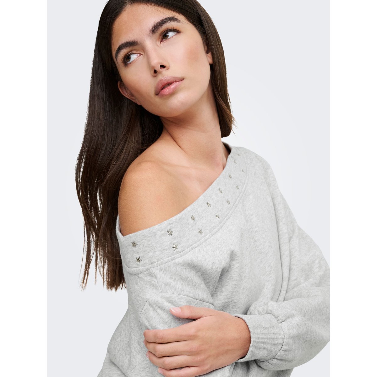 Sweat-Shirt grise - light grey melange, ONLY