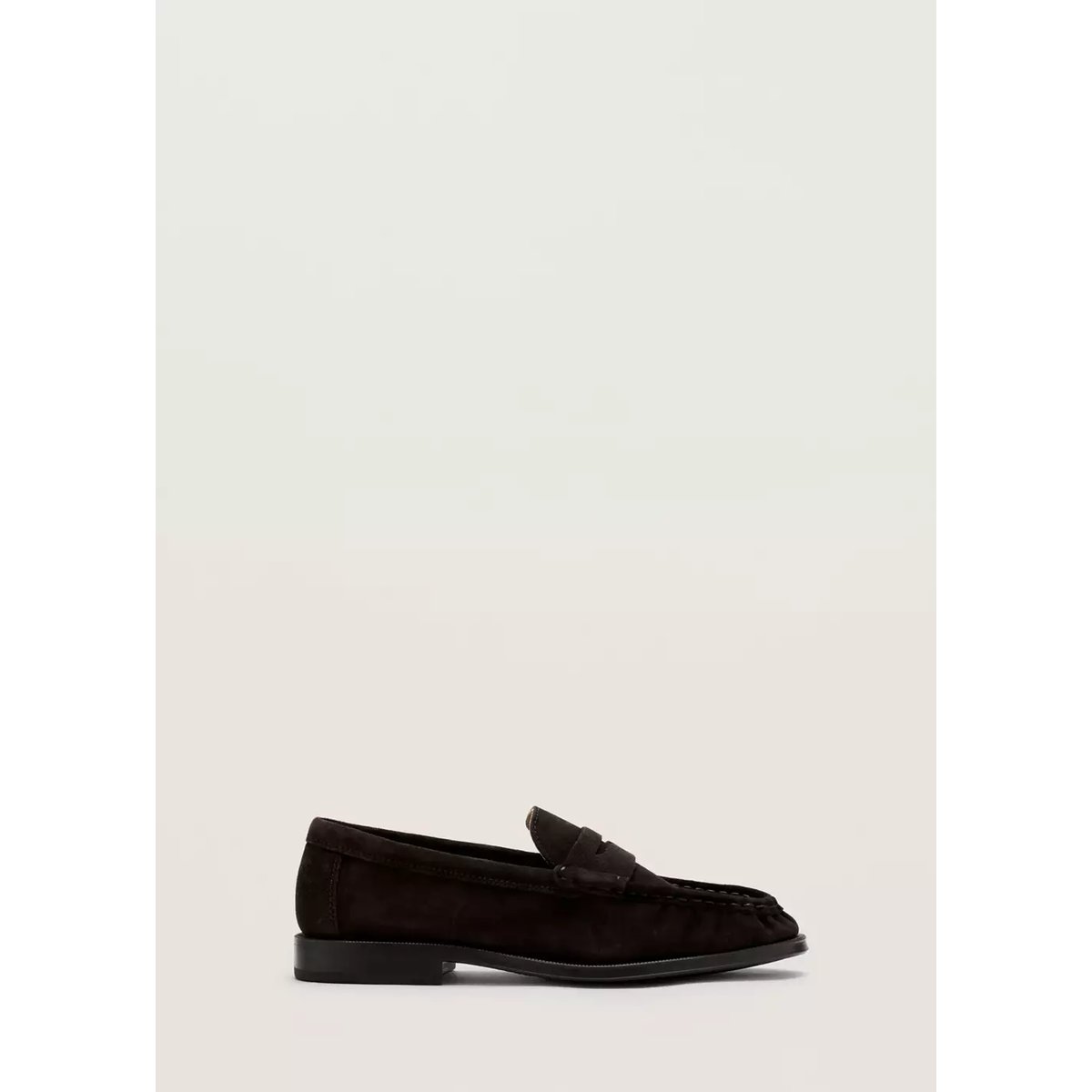 Mocassins découpe cuir suède chocolat, MANGO MAN