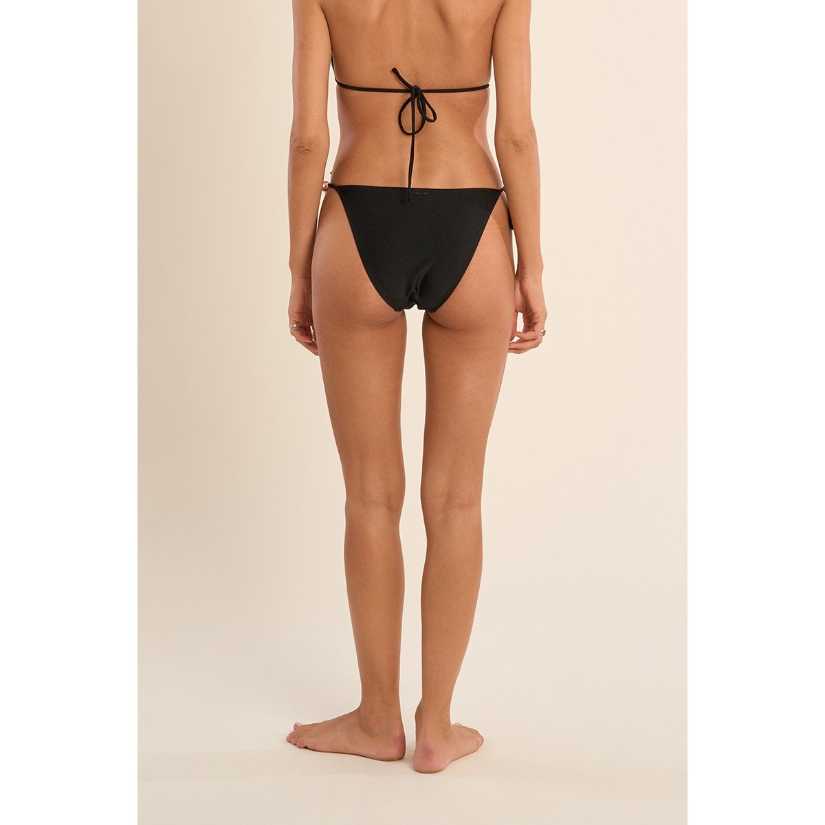 Bas de maillot de bain, détail perles noir, MOLLY BRACKEN