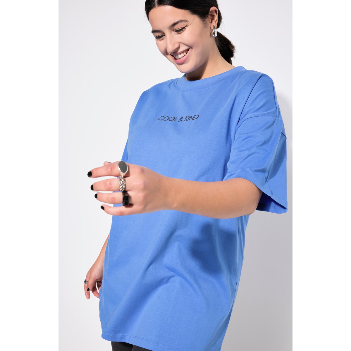T-shirt pour homme, oversized, imprimé bleuet, STUDIO UNTOLD