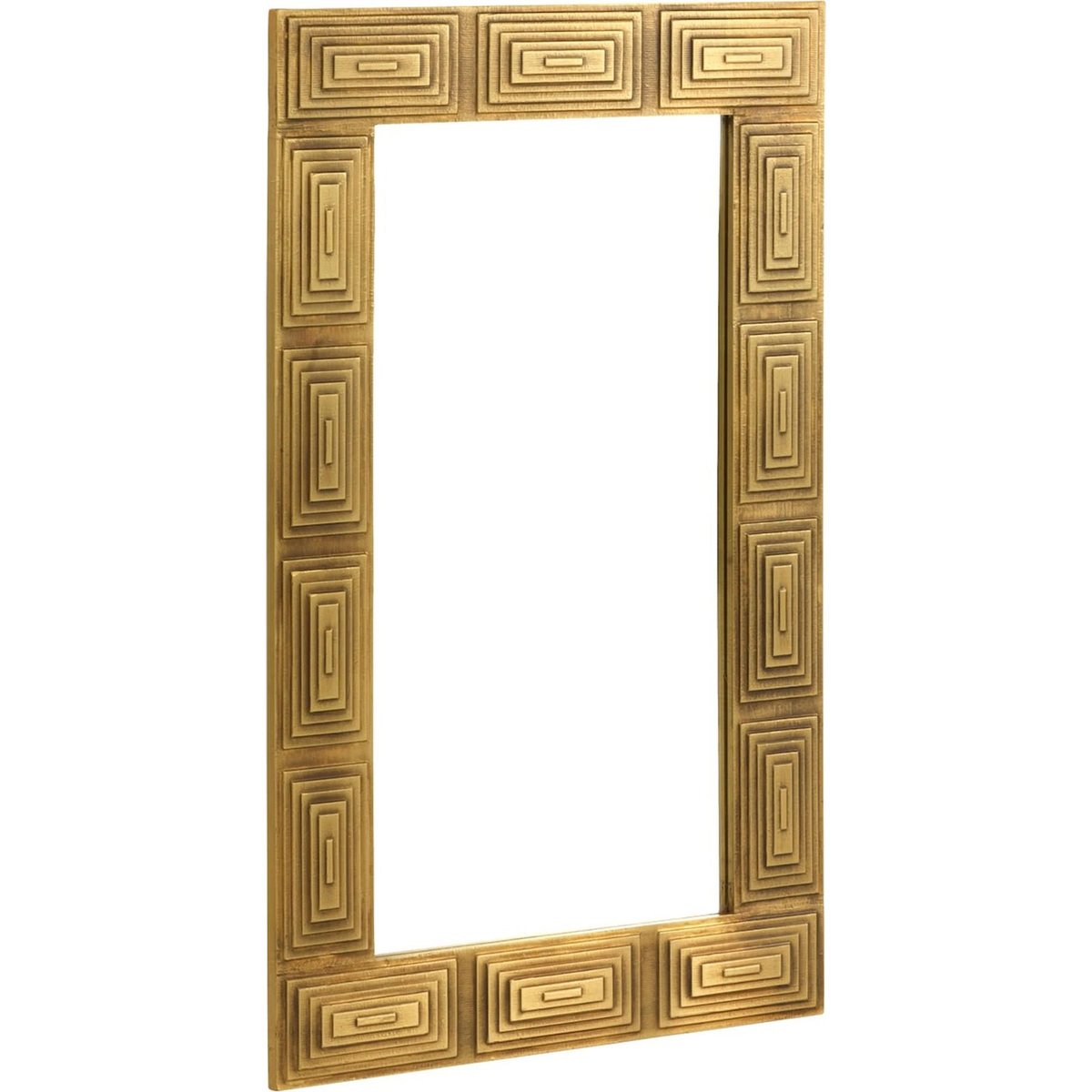 Miroir rectangulaire en bois de manguier doré bois naturel, RECOLLECTION
