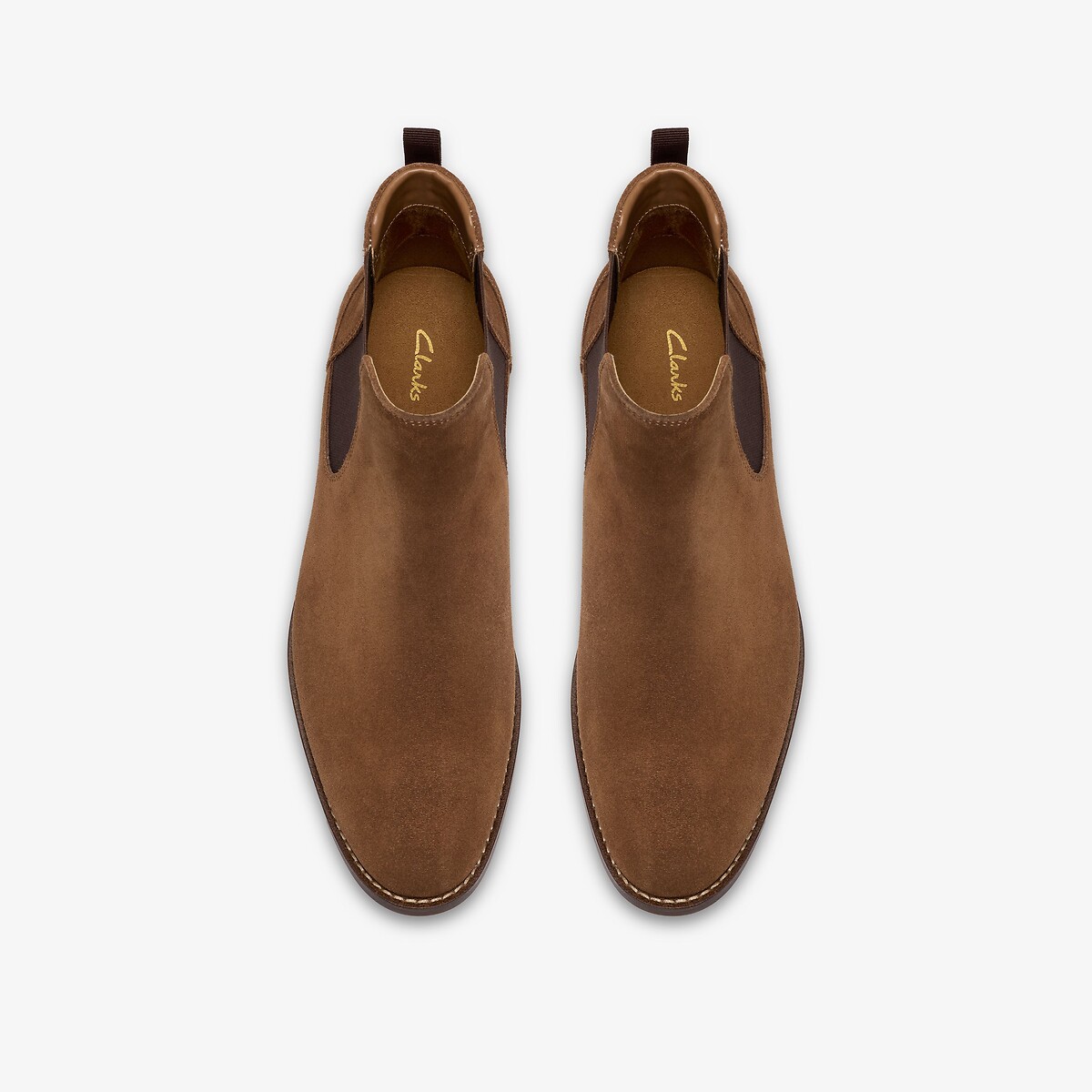 Bottines chelsea en cuir suède, BOWBURN TOP camel, CLARKS