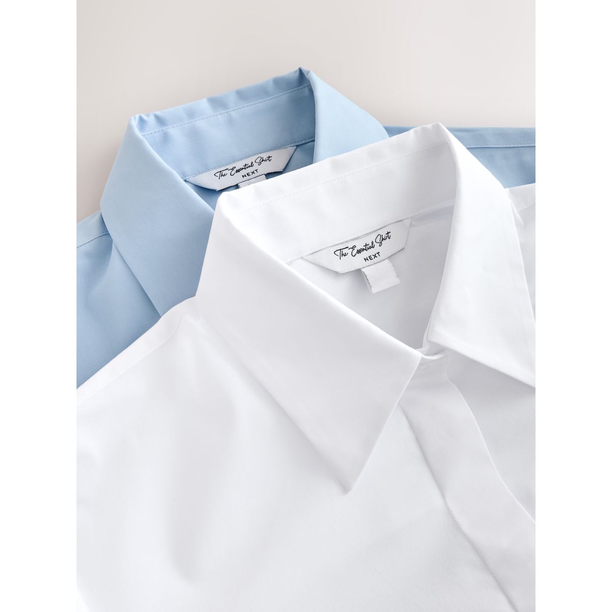 Chemise stretch ajustée, lot de 2 rayures bleues/blanches, NEXT
