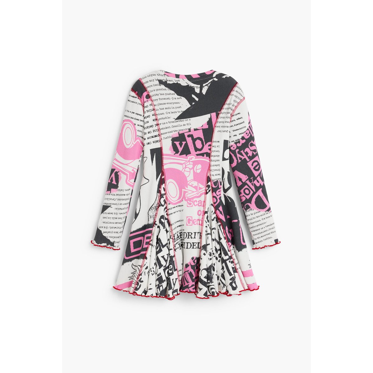Robe Cruella Disney™ blanc, DESIGUAL