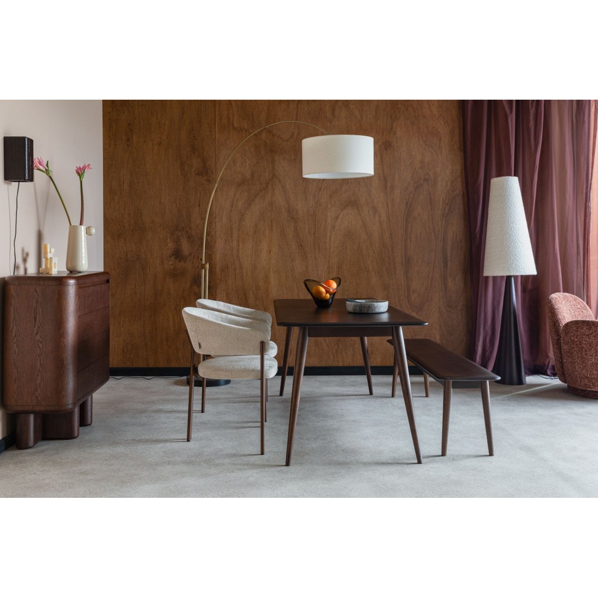 Table à manger carré en bois, L.180 , ELROY marron, DUTCHBONE