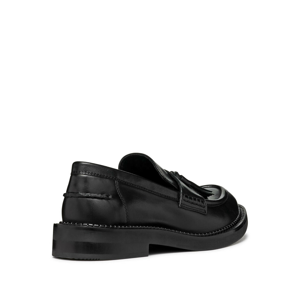 Mocassins respirants en cuir Serilda à glands noir, GEOX