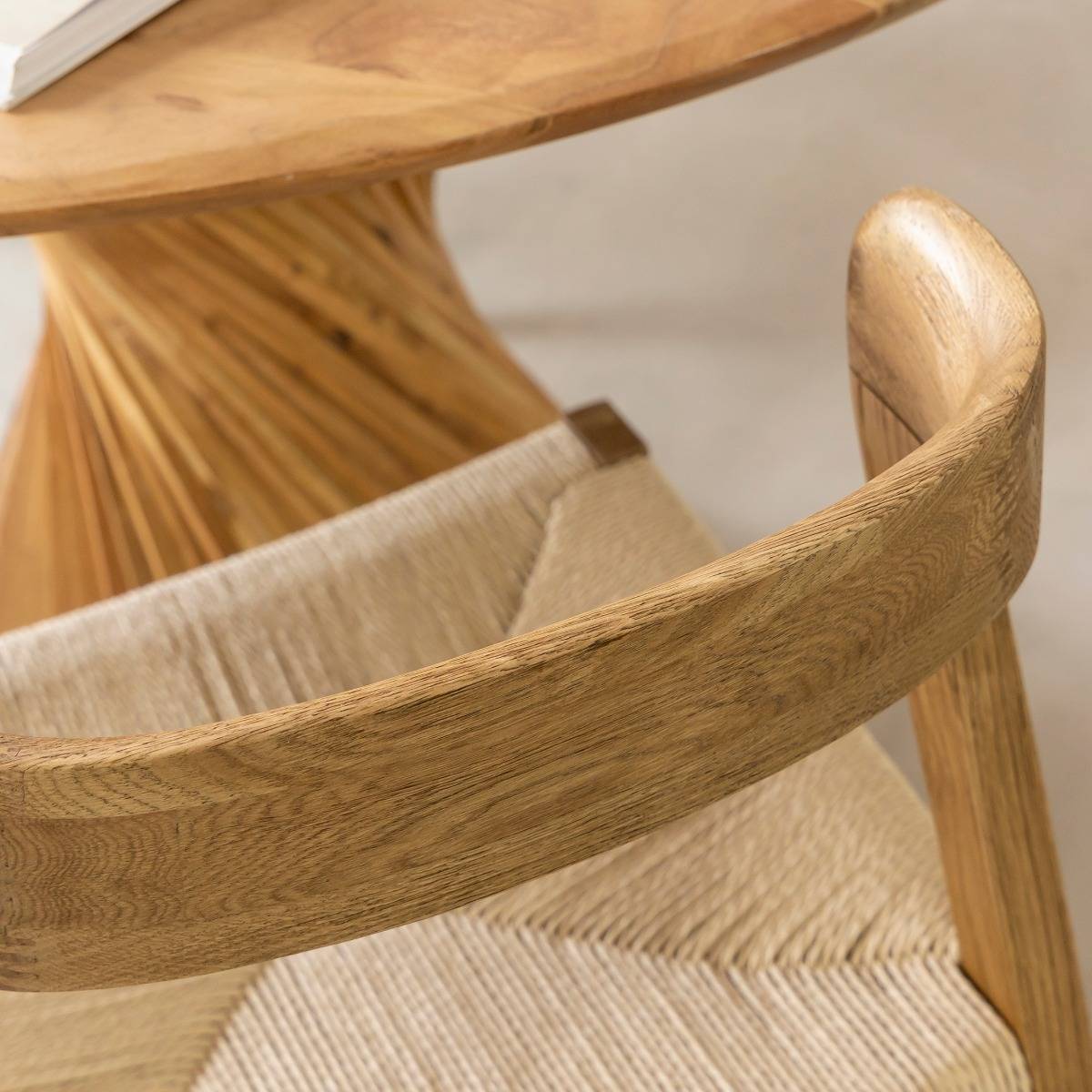 Lot de 2 chaises en bois de chêne AUREN bois clair, MADE IN MEUBLES