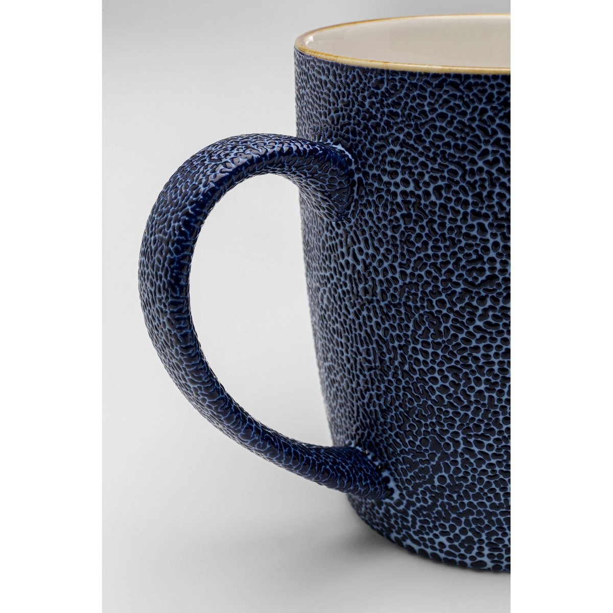 Lot de 4 mugs en grès, GIOIA bleu, KARE DESIGN