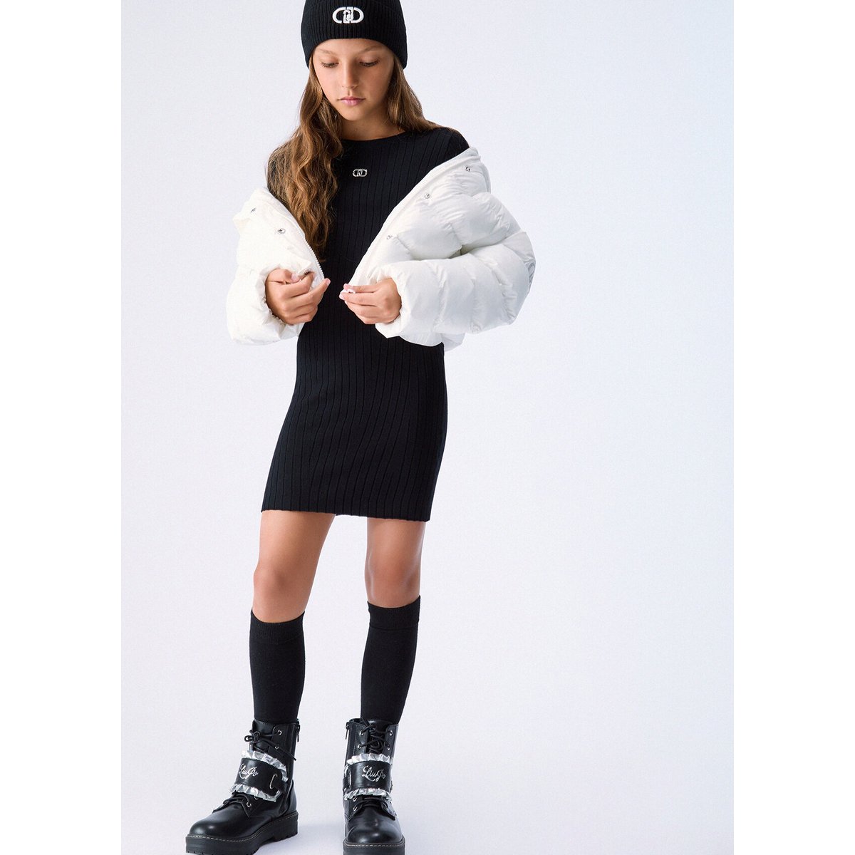 Robe courte en maille noir, LIU JO