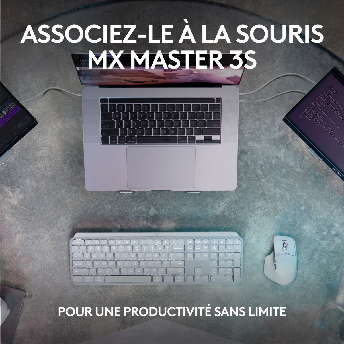 Clavier sans fil MX Keys S Silencieux Pale Grey couleur unique, LOGITECH
