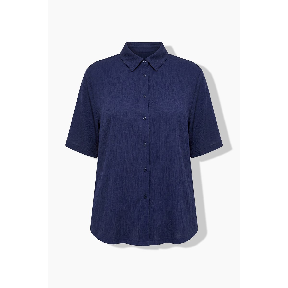 Chemisier à manches courtes et col chemise marine, ULLA POPKEN