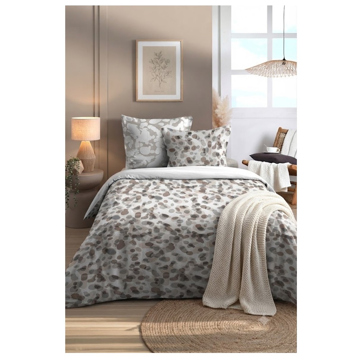 Parure de lit Collection Lago beige, EDEN
