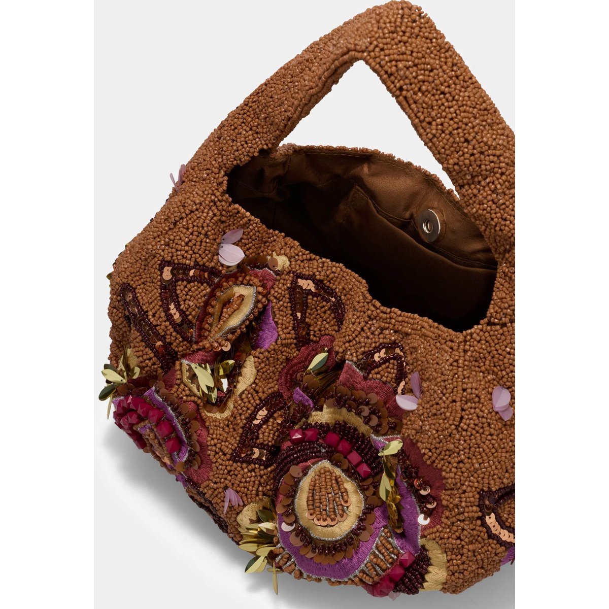Pochette Avec Broderie Florale bordeaux, GUESS