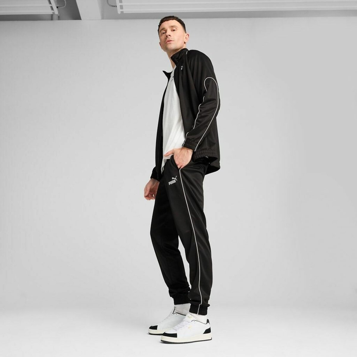 Giacca con zip in poliestere Puma Sport nero , PUMA