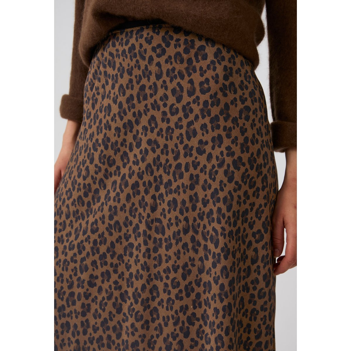 Jupe fluide imprimé animalier marron animalier, DAMART