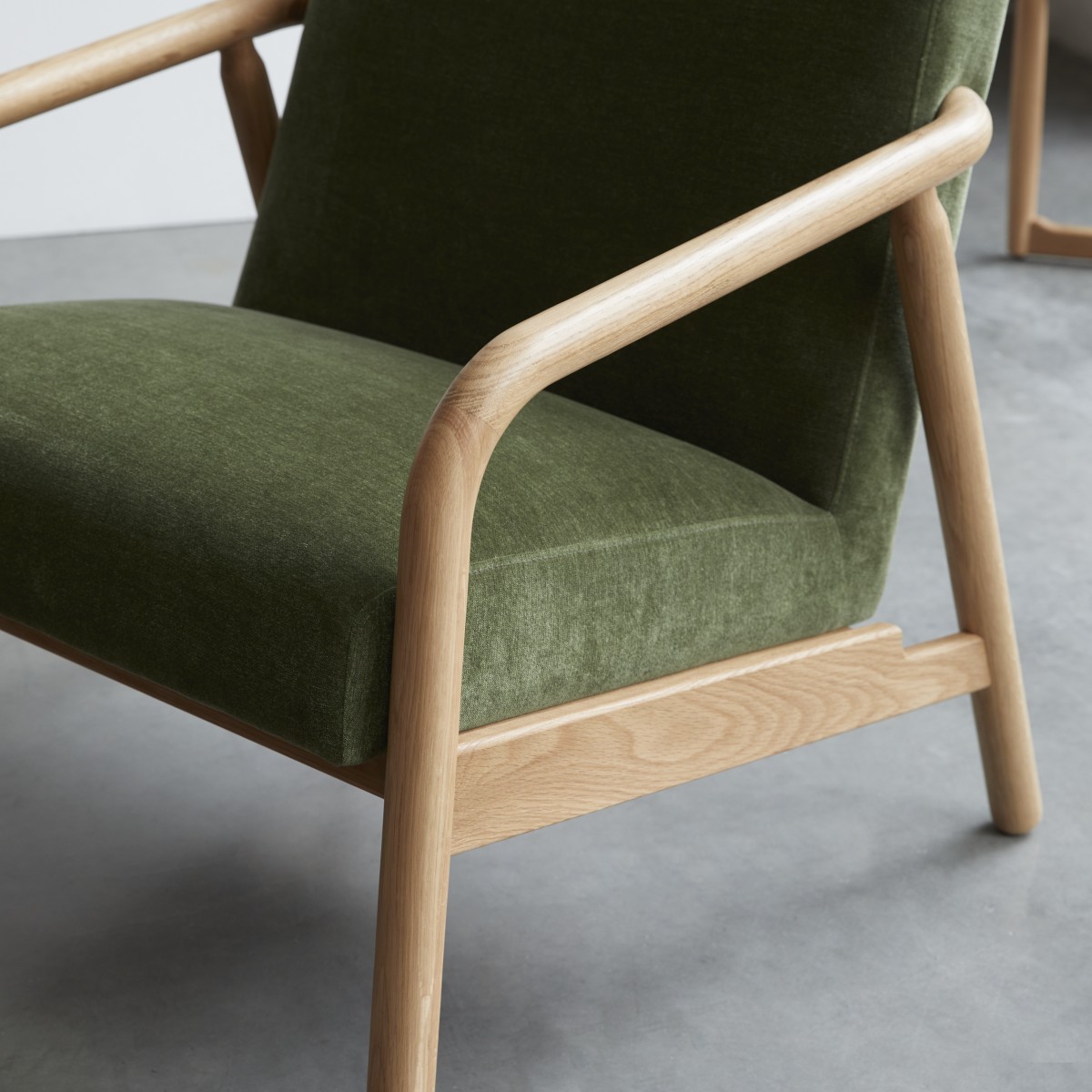 Fauteuil en Tissu massif, AXEL vert, TIKAMOON