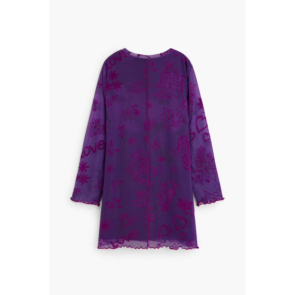 Robe à manches longues rouge, DESIGUAL