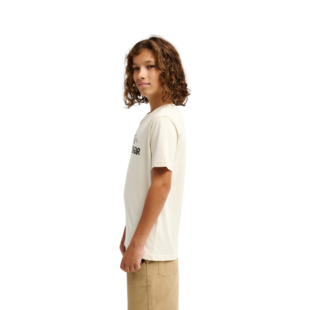 T-Shirt manches courtes EV VISTA LOGO beige bone white, QUIKSILVER