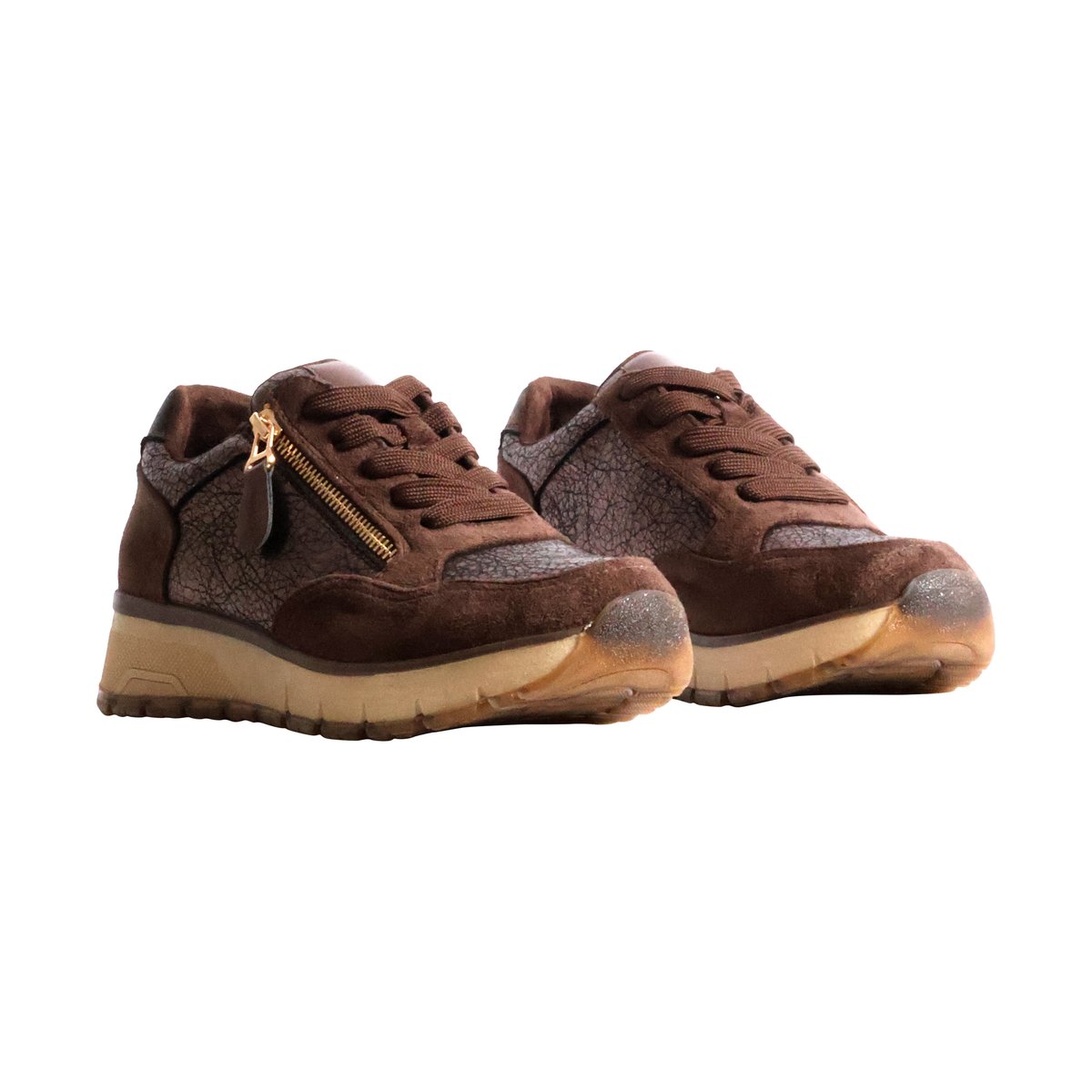 Basket Basse à Lacets marron, THE DIVINE FACTORY